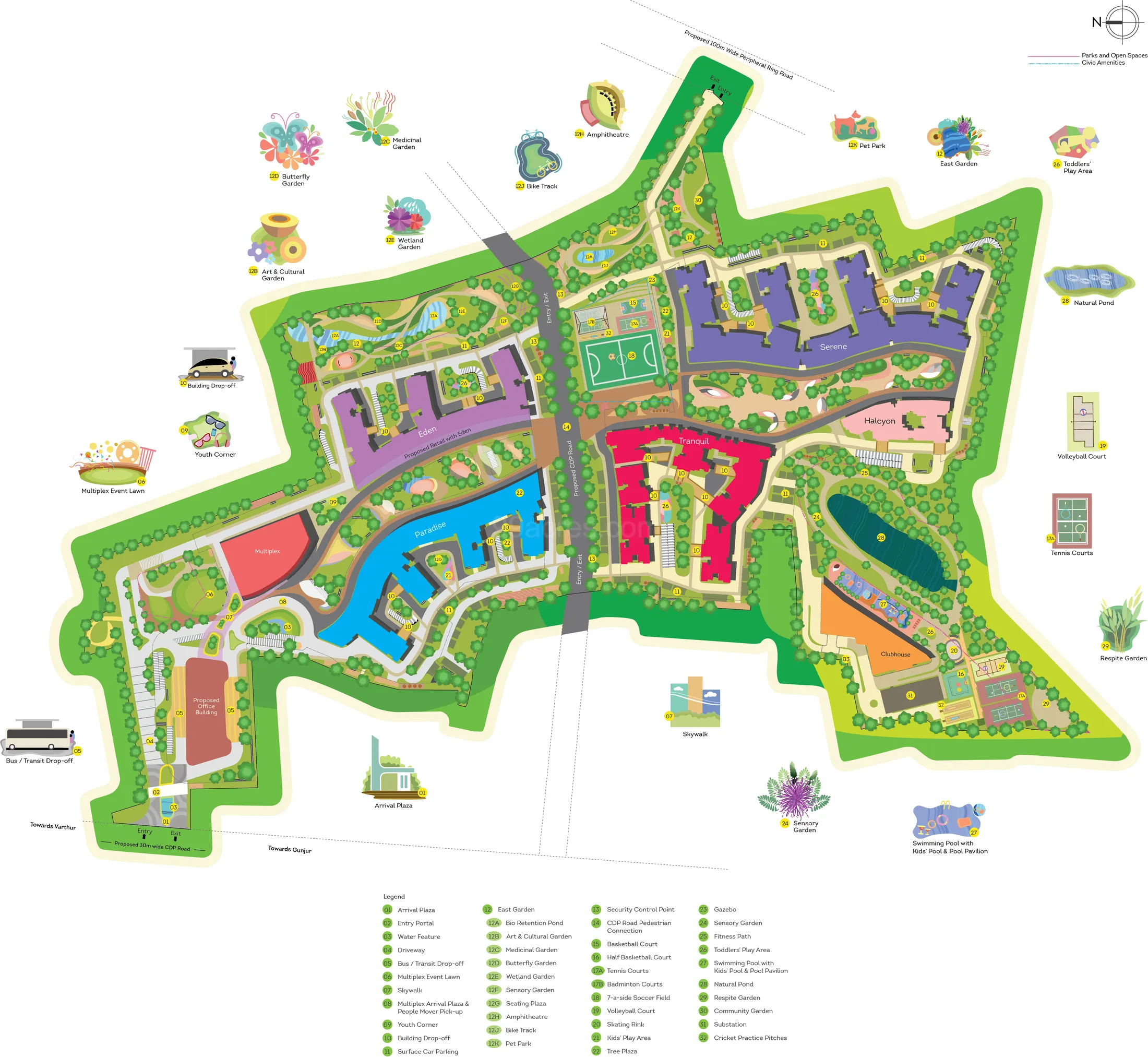 Brigade Cornerstone Utopia master plan of the 47-acre township