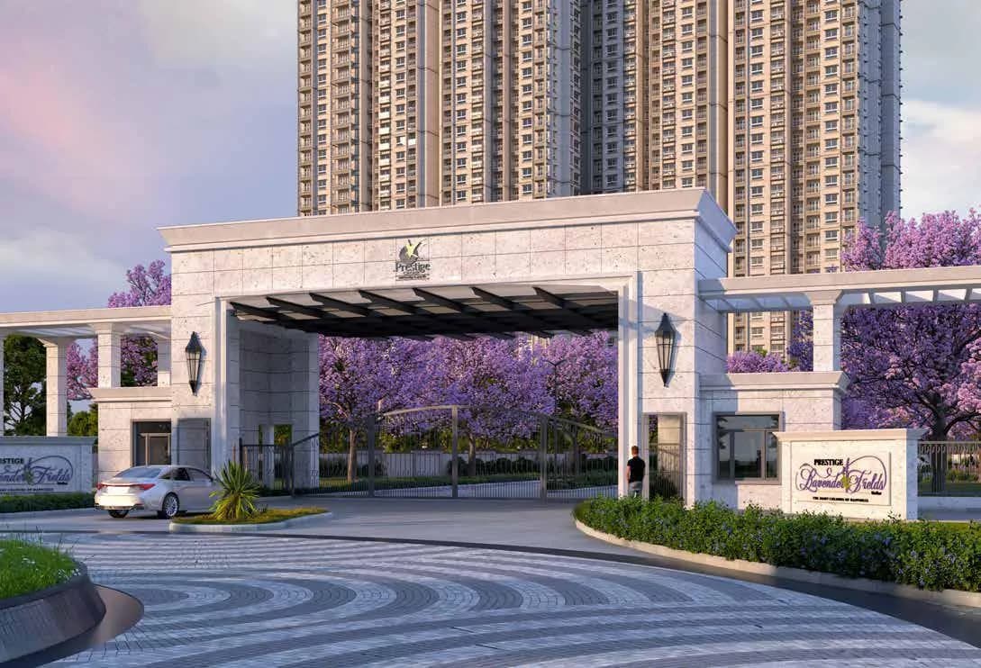 Artist's impression of the entrance gate at Prestige Lavender Fields