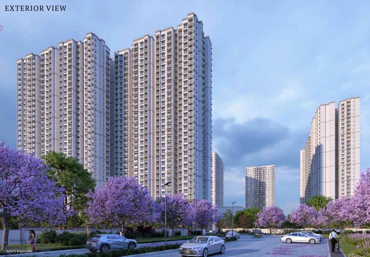 Artist's impression of the Prestige Lavender Fields towers from the street