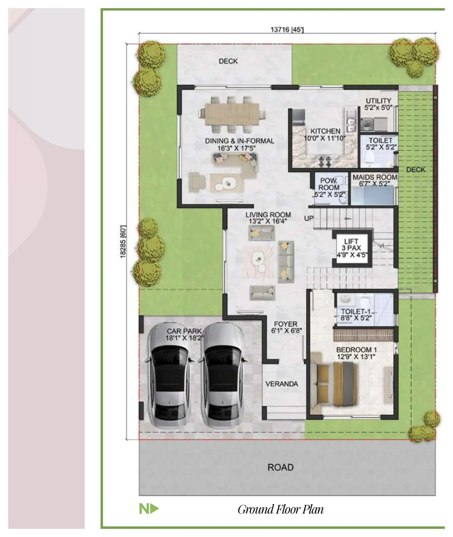 Prestige Park Grove 4 BHK villa (Villa Royal) floor plan, 3,463 sq ft super built-up