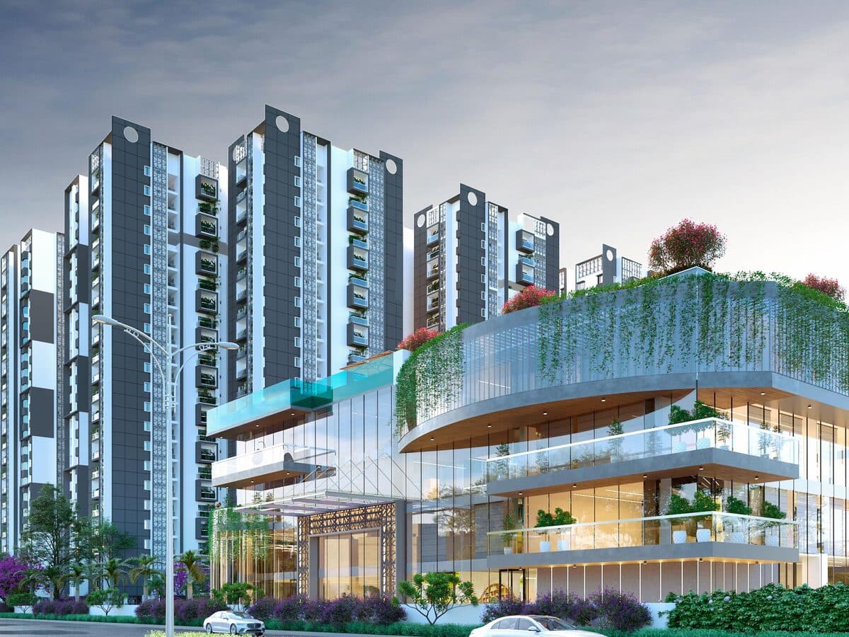 Artist's impression of SBR One Residence towers and clubhouse