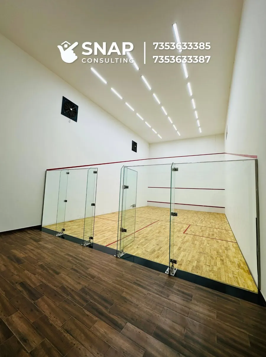 Squash court at Assetz Marq clubhouse
