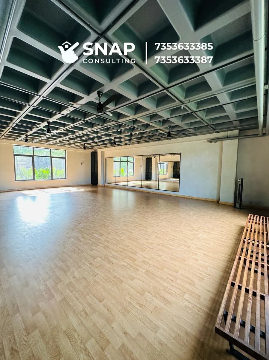Aerobics studio with wooden flooring at Assetz Marq