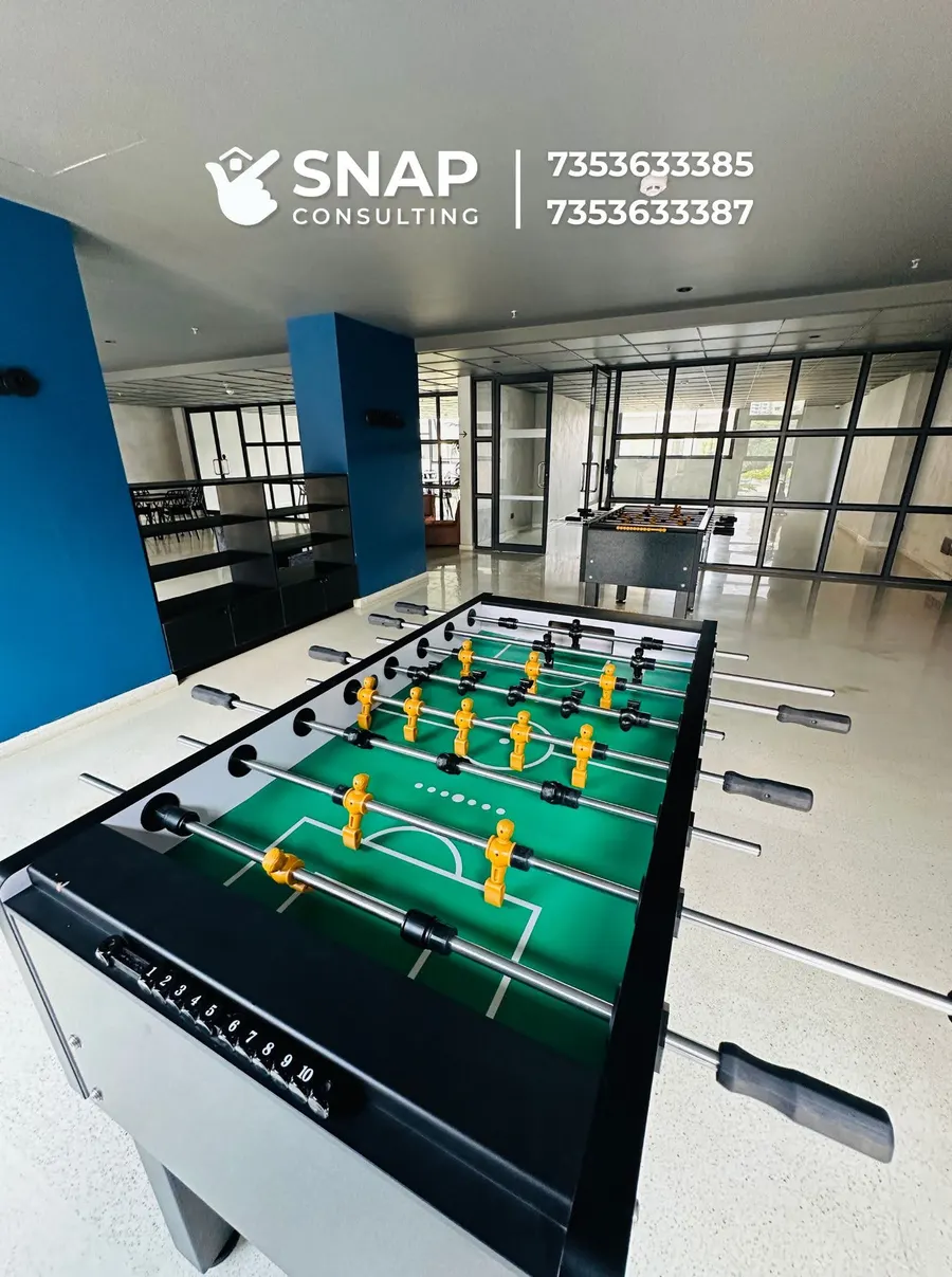 Foosball table in the games room at Assetz Marq