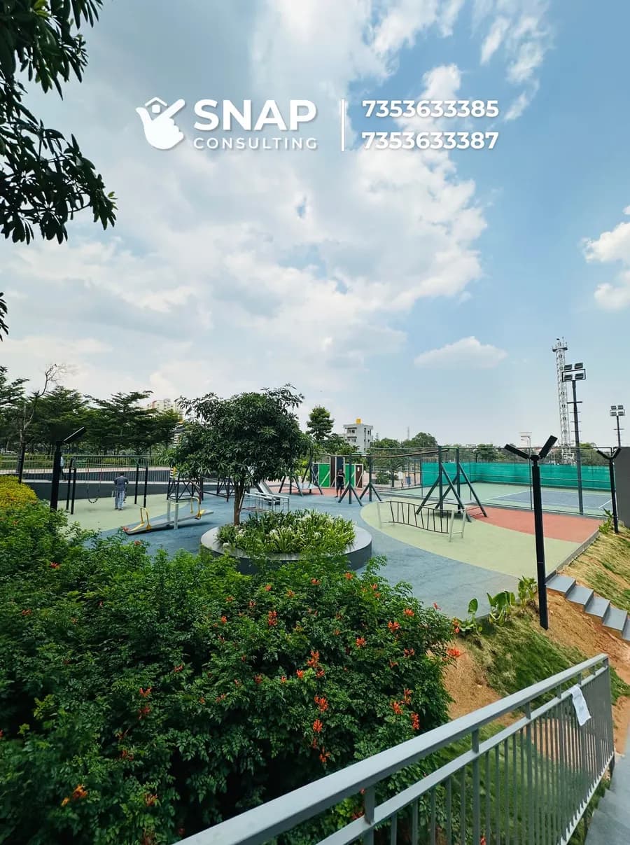 Podium park and sports courts at Assetz Marq