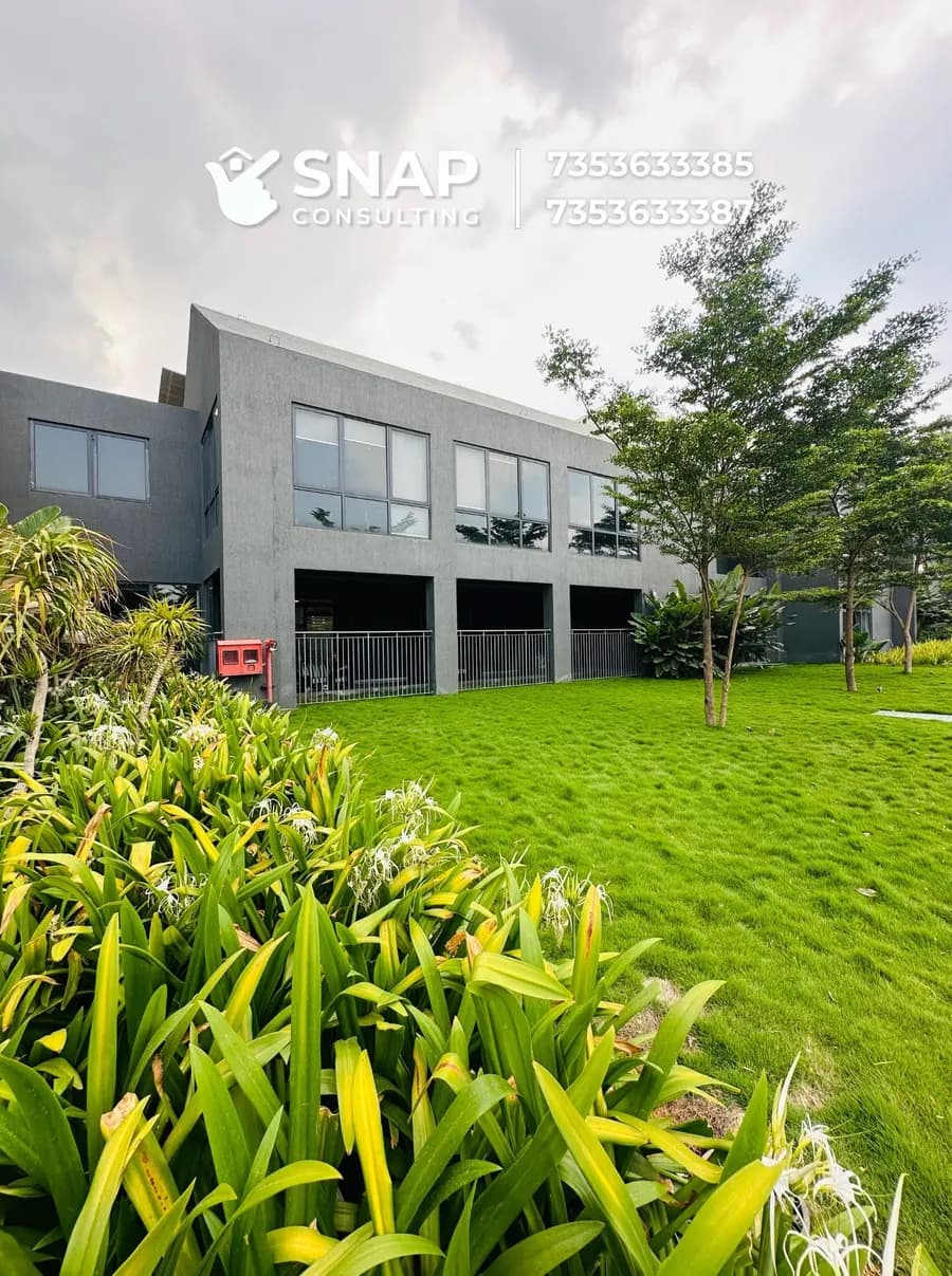 Clubhouse exterior and garden at Assetz Marq