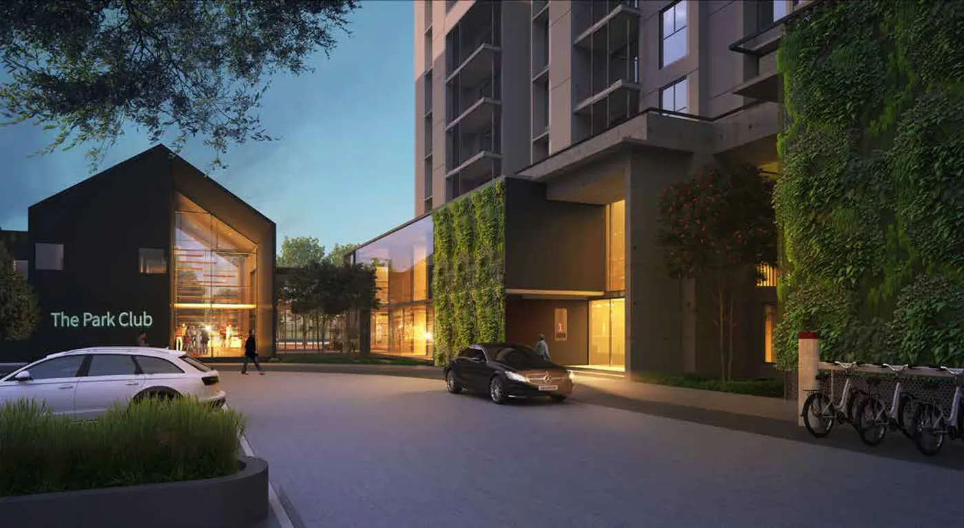 Artist's impression of The Park Club clubhouse at Assetz Marq