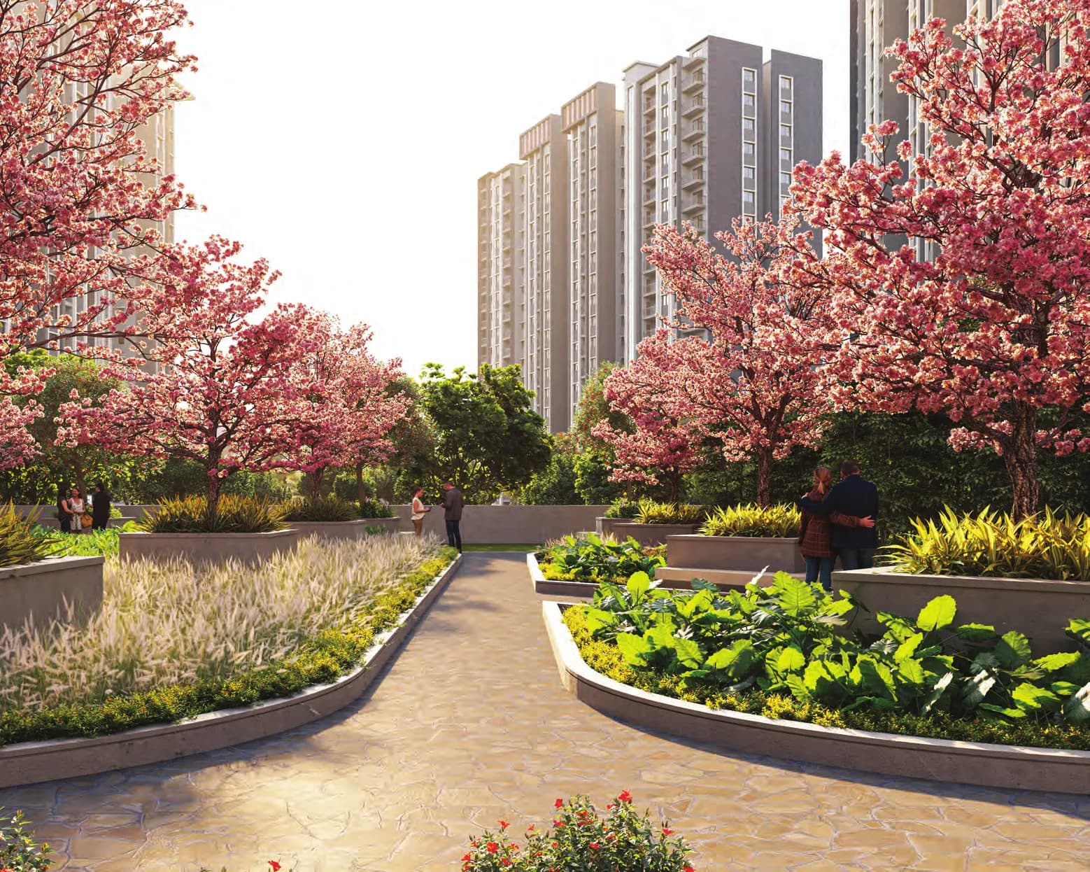 Artist's impression of landscaped gardens at Brigade Calista