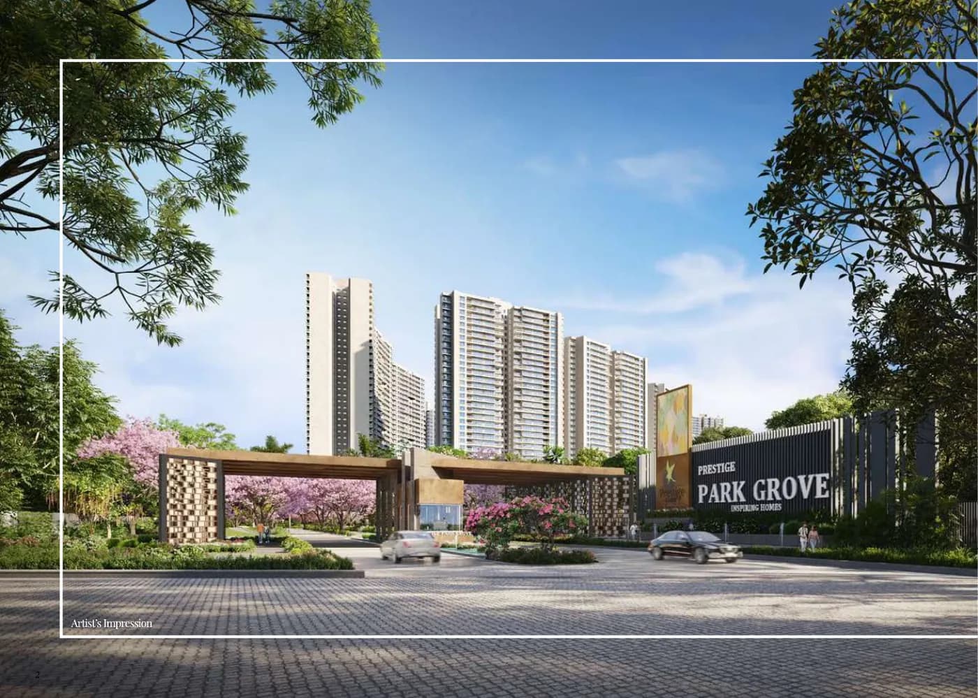 Artist's impression of the Prestige Park Grove entrance portal
