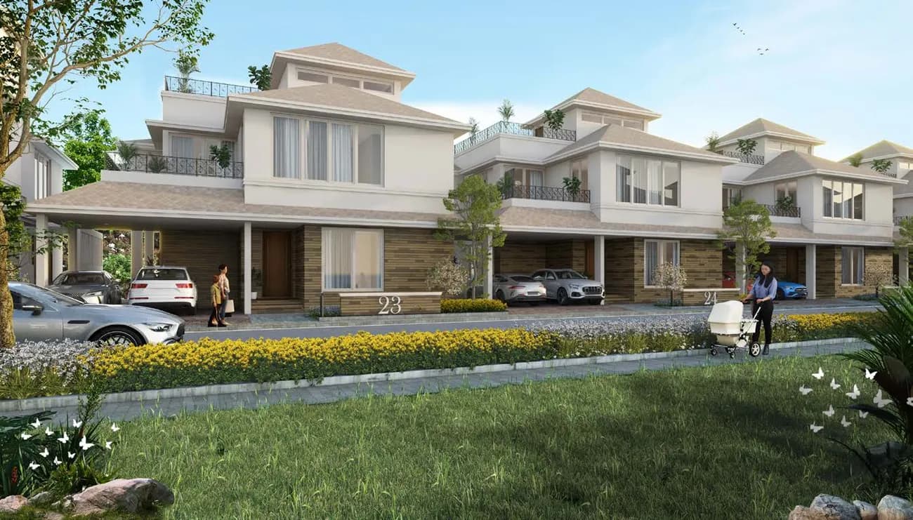 Artist's impression of villas in The Willows at Prestige Park Grove