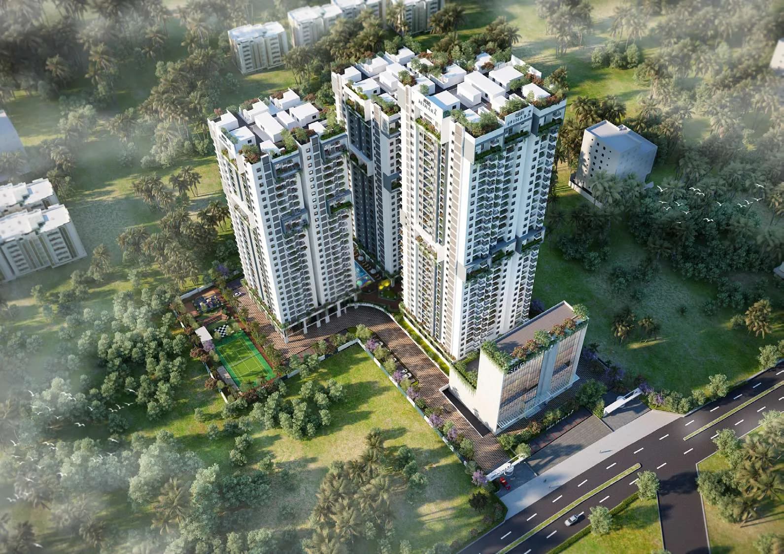 Aerial artist's impression of SBR Minara