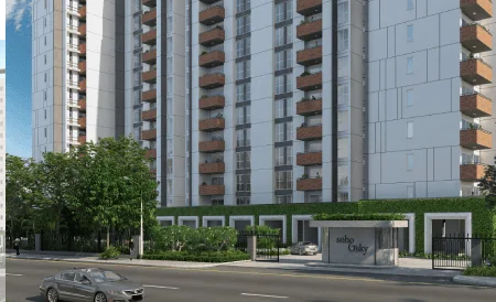 Artist's impression of the Assetz Soho & Sky entrance and street frontage